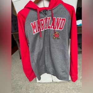 University of Maryland zip up hoodie by champion size medium